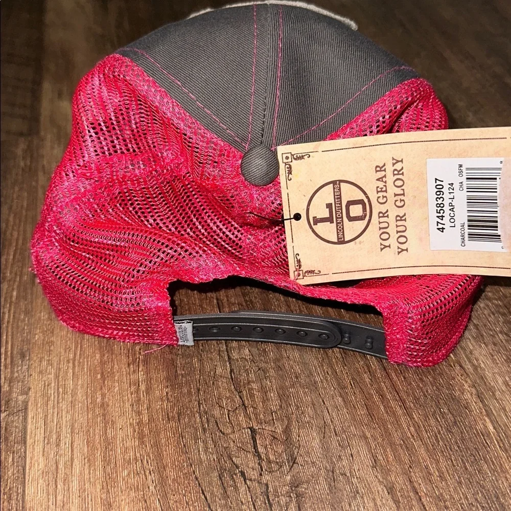 Lincoln Outfitters Farm Girl Hat Cap‎ NWT Pink and Gray Mesh Back